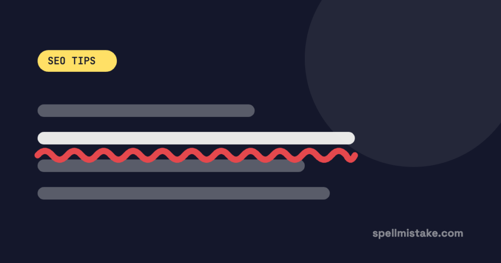 Illustration: a line of text marked with a red correction squiggle