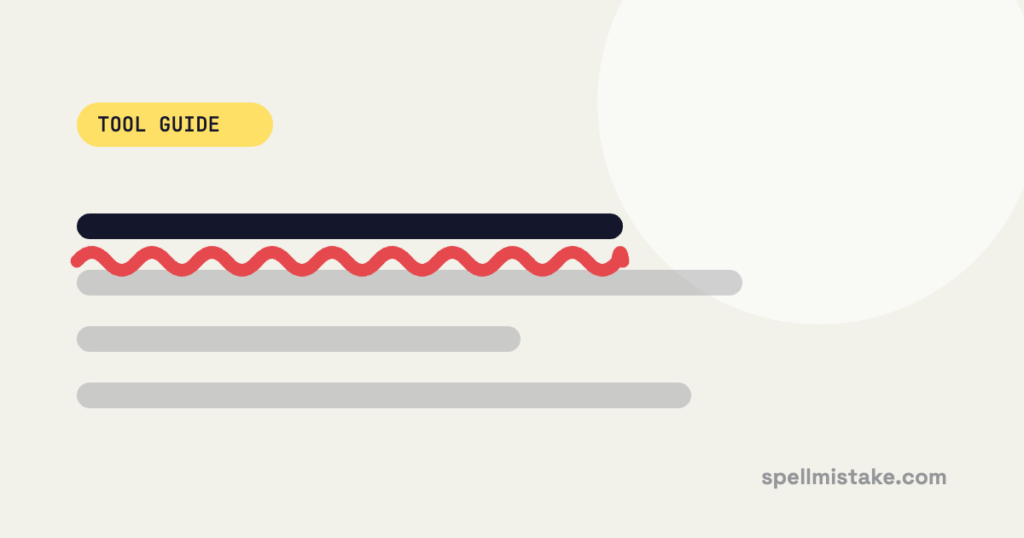 Illustration: stacked text lines with a red squiggle underline